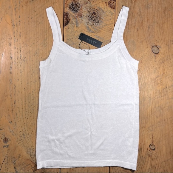 bobi BLACK | Knit Lightweight Cami In White / Ivory - Picture 1 of 9